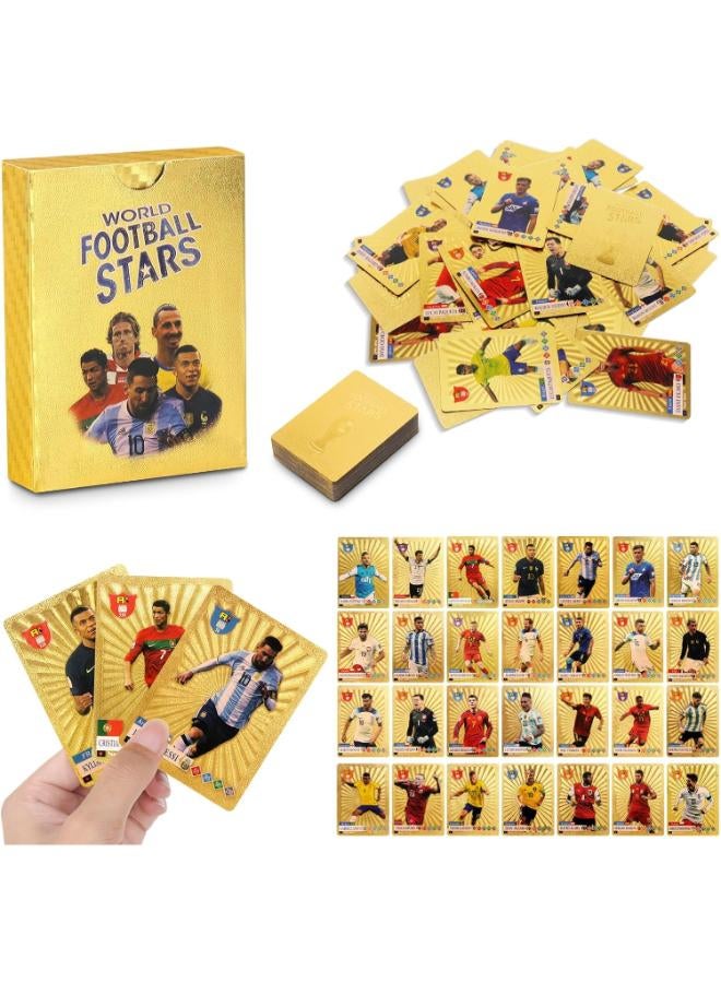 Football Star Cards, 55Pcs Football Cards 2025 Premier League, Gold Foil Top Footballs Card, Birthday Gift - Image 1