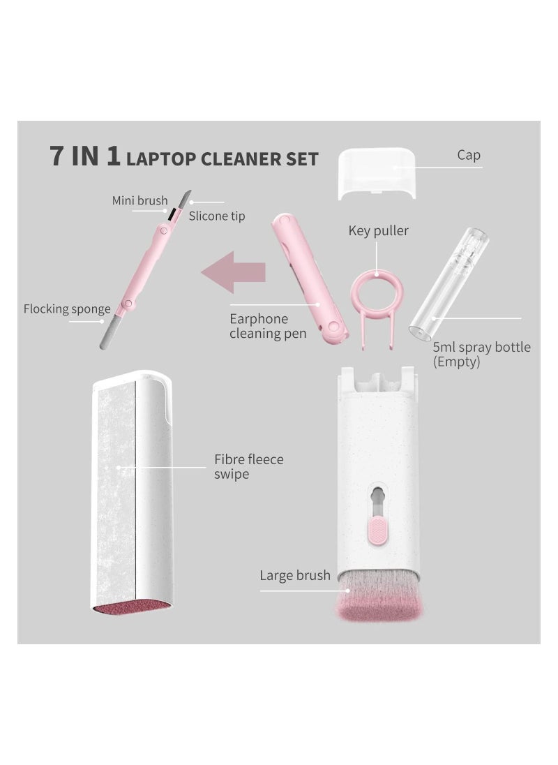 Generic - Laptop Cleaner, 7 in 1 Keyboard Cleaner Set, Computer MacBook Earphone Cleaning Kit, Tablet and Screen Dust Brush Including Soft Sweep - Image 1