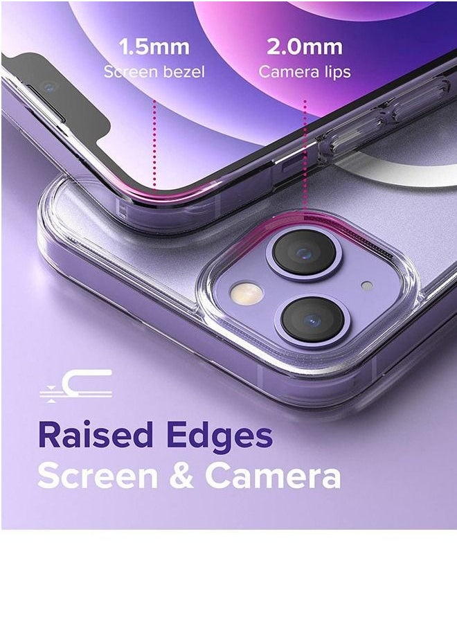 Houmt iPhone 14 Plus Cover Clear Magsafe Case Compatible with  Magnetic Accessories Yellow Resistant Anti Scratch Shockproof Slim Case Cover  - Image 4