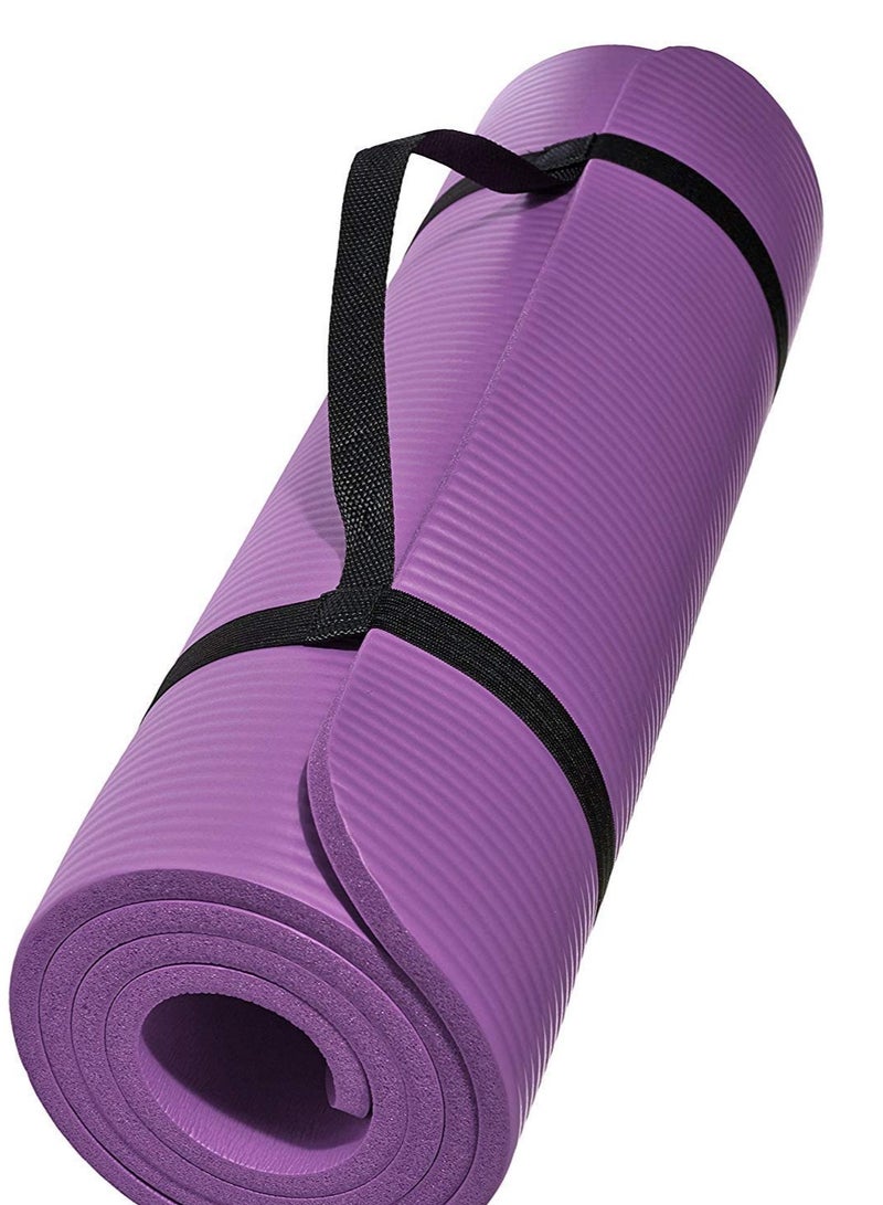 Extra Thick Exercise Yoga Mat with Carrying Strap - Image 4