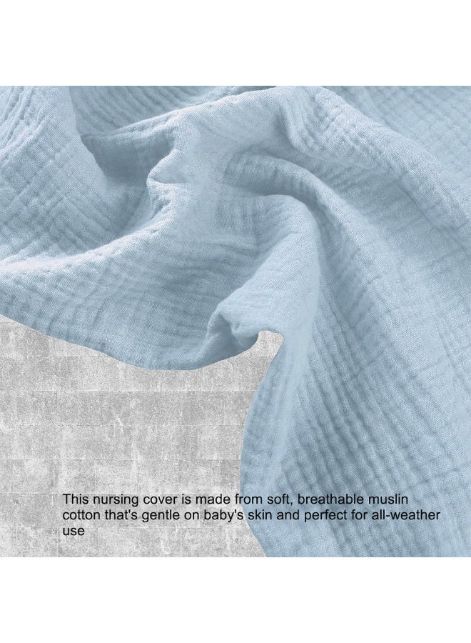 Cute 'n' Cuddle Nursing Breastfeeding Cover For Babies – Soft Breathable Cotton With Adjustable Neck Strap, Privacy For Moms, Lightweight & Stylish Nursing Shawl For Feeding In Public – Travel Friendly (One - Image 2