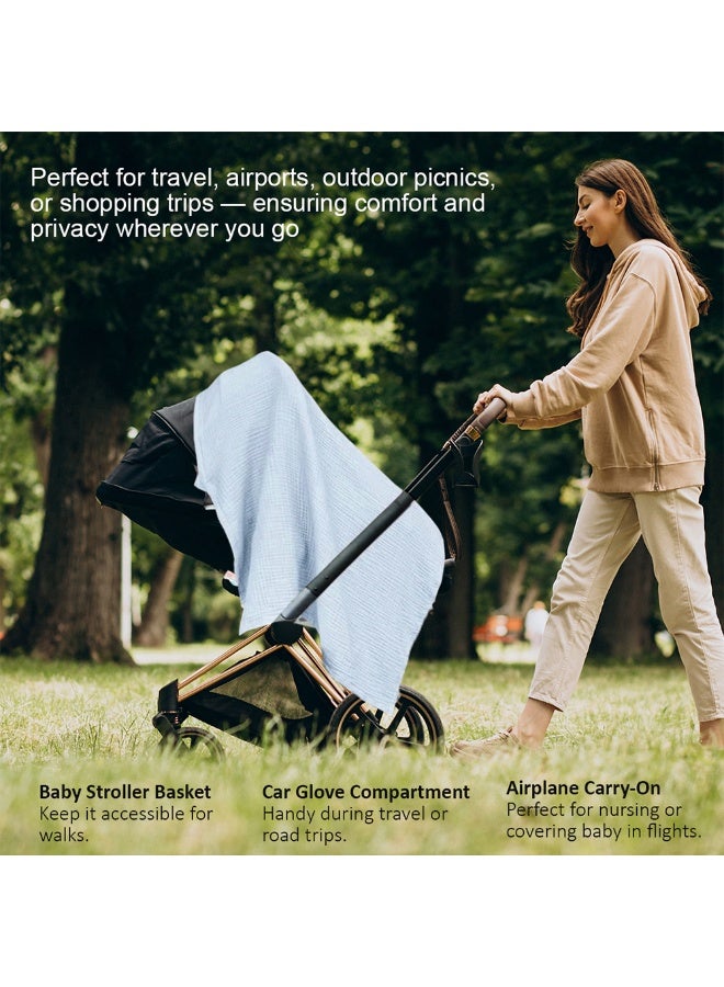 Cute 'n' Cuddle Nursing Breastfeeding Cover For Babies – Soft Breathable Cotton With Adjustable Neck Strap, Privacy For Moms, Lightweight & Stylish Nursing Shawl For Feeding In Public – Travel Friendly (One - Image 4