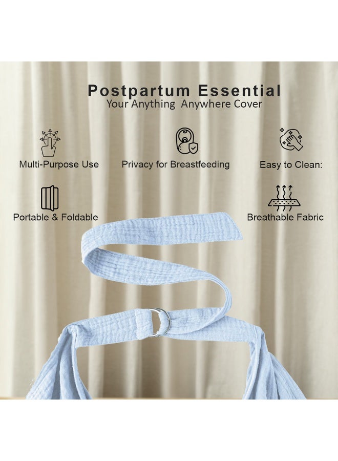 Cute 'n' Cuddle Nursing Breastfeeding Cover For Babies – Soft Breathable Cotton With Adjustable Neck Strap, Privacy For Moms, Lightweight & Stylish Nursing Shawl For Feeding In Public – Travel Friendly (One - Image 3