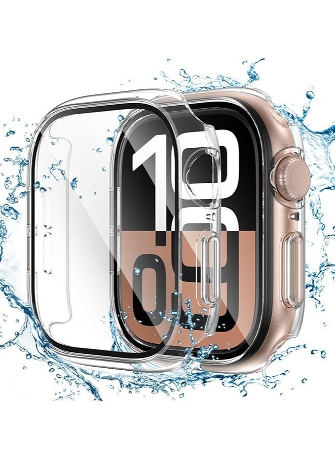 HablTech Protective Case Compatible with Apple Watch Series 11/10 42mm Case with Tempered Film Screen Protector for iWatch Full Protective Hard PC Bumper Touch Sensitive HD Screen - Image 1