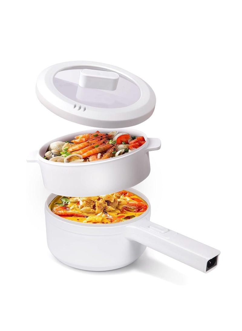 Generic - Portable Multi-function Student Colorful Mini Noodle Cooker pan Stainless Steel Electric Cooking Pot with long handle - Image 1