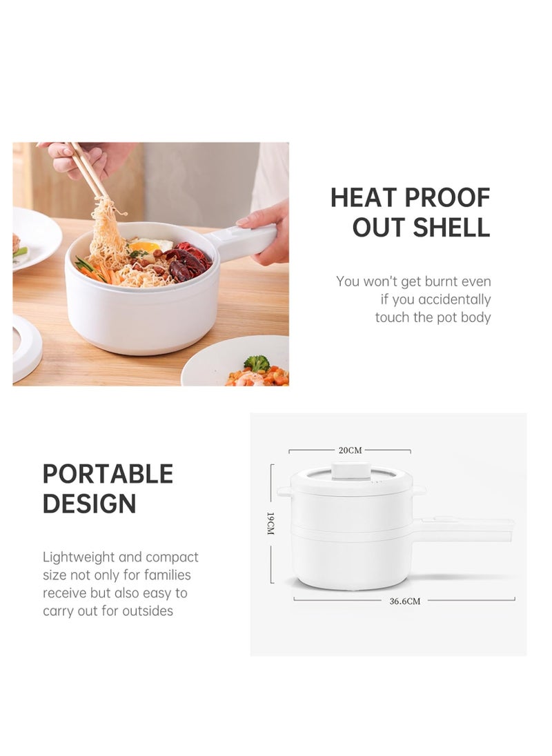 Generic - Portable Multi-function Student Colorful Mini Noodle Cooker pan Stainless Steel Electric Cooking Pot with long handle - Image 1