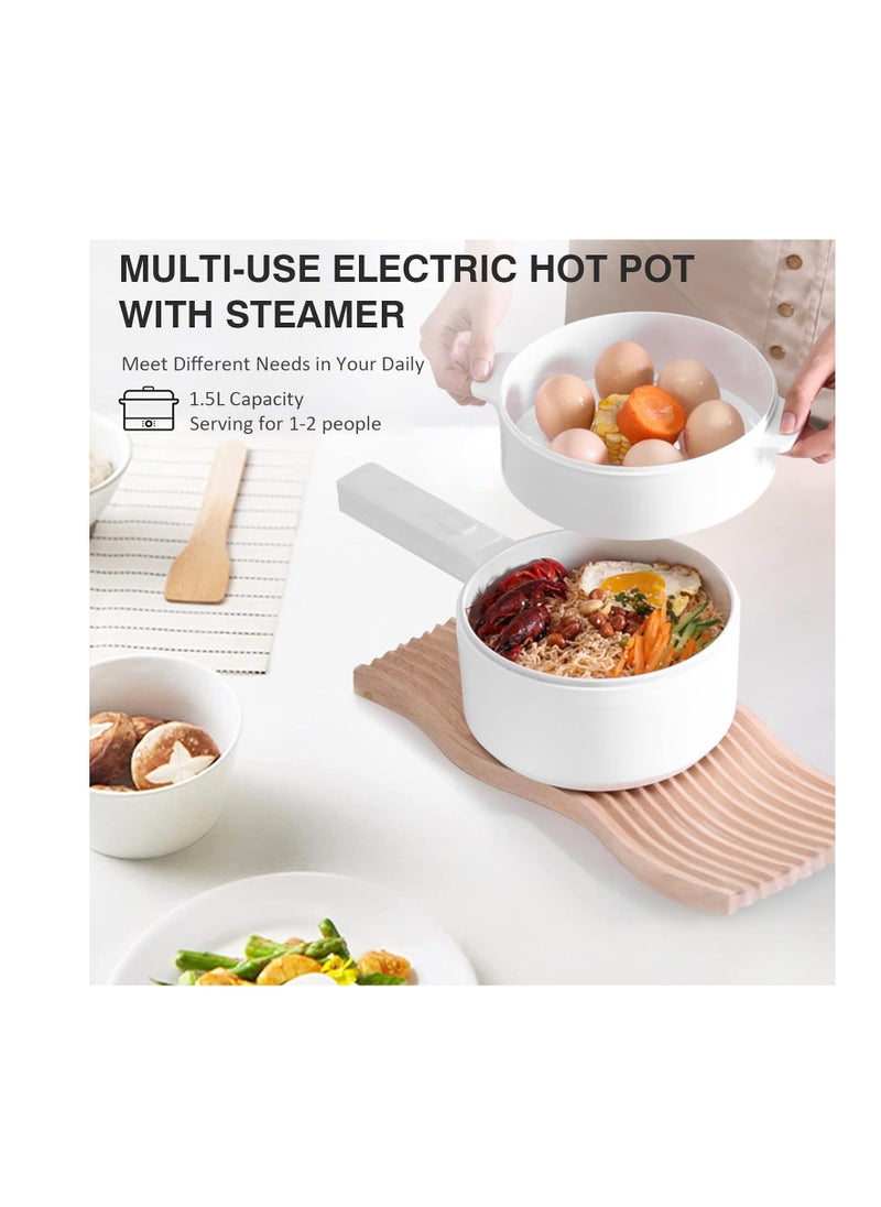 Generic - Portable Multi-function Student Colorful Mini Noodle Cooker pan Stainless Steel Electric Cooking Pot with long handle - Image 1