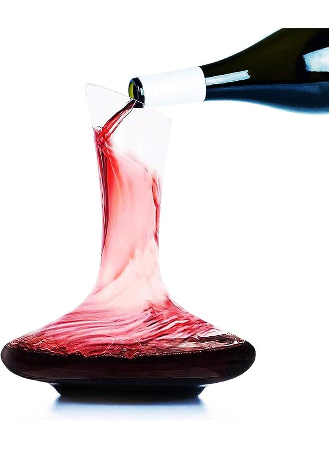 S-TOP Wine Decanter Hand Blown Lead-free Crystal,Aerator Glass Red Wine Carafe - Image 1