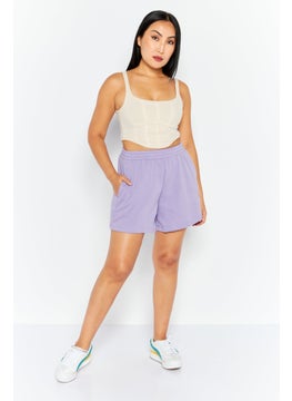 adidas Originals Women Sportswear Fit Training Short, Purple  - Image 3