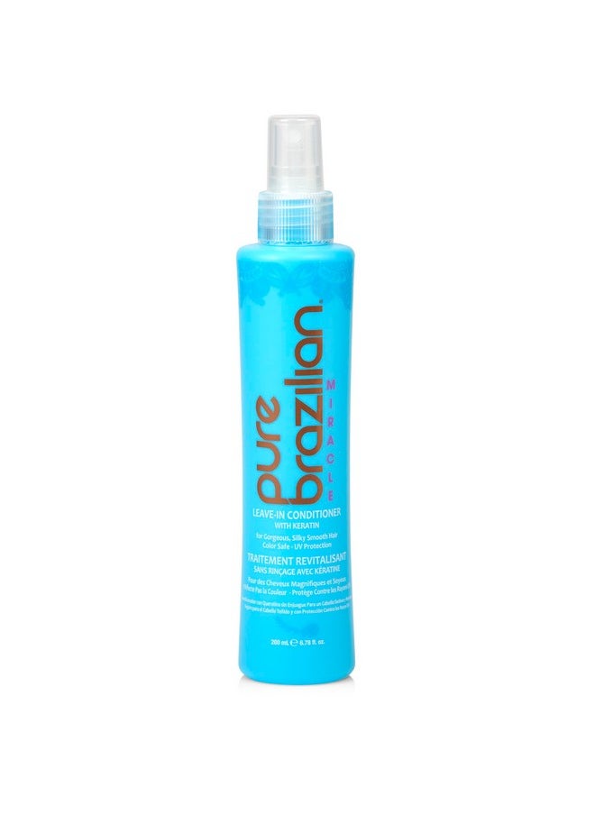 Pure Brazilian PURE BRAZILIAN Leave-in Conditioner - Nourishing Leave-in Hair Treatment Enriched With Keratin to Fortify and Strengthen Your Hair (6.78 Ounce / 200 Milliliter)  - Image 1