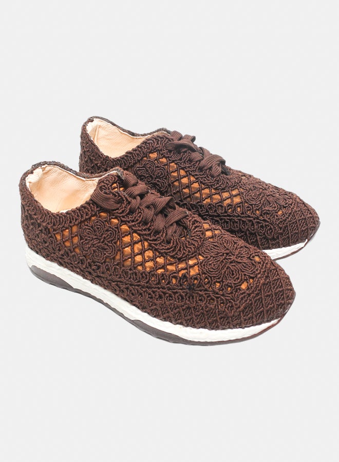 Glitter Women Sneakers - Brown - Image 1