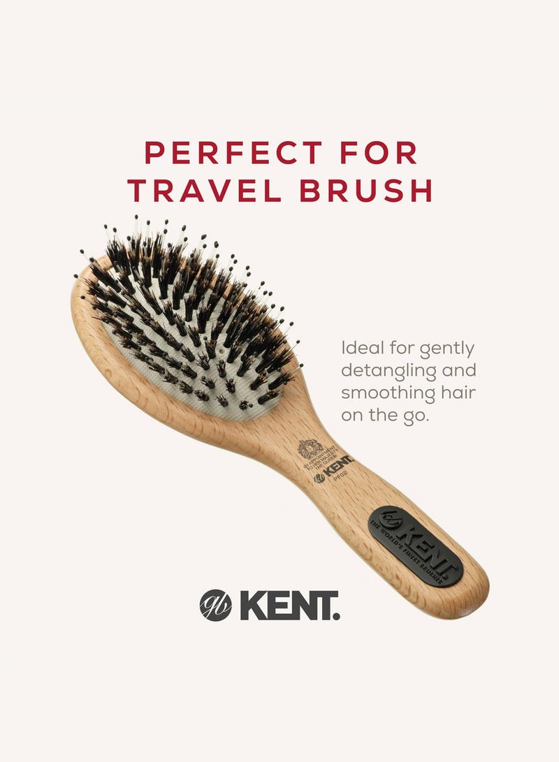 KENT PF02 Natural Shine Hair Brush - Pure Bristle, Compact Handbag Size for Smooth and Glossy Hair - Image 3