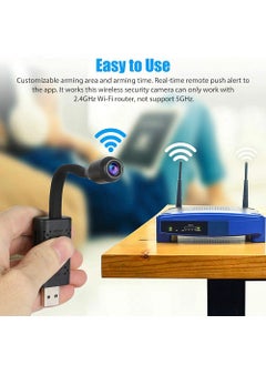 smars SMARS WiFi 920x1080p HD 100 Viewing Area Security Camera WiFi Spy Camera for Home Hidden Wireless IP Cam Black  - Image 5