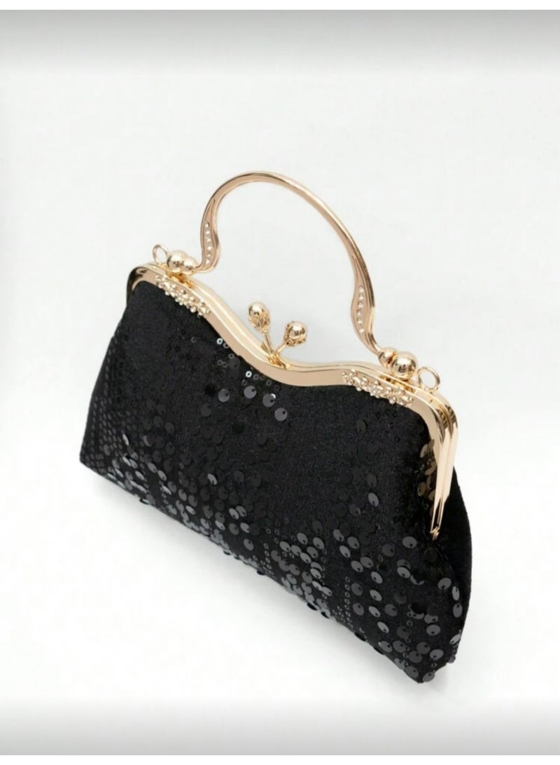 Women‘s Clutch Bag Fashionable Evening Bag Sequin Handbag Shoulder Bag with Removable Chain Perfect for Weddings, Ramadan, Birthdays,Prom Party,Gift For Woman Girl Mother Teacher - Image 3