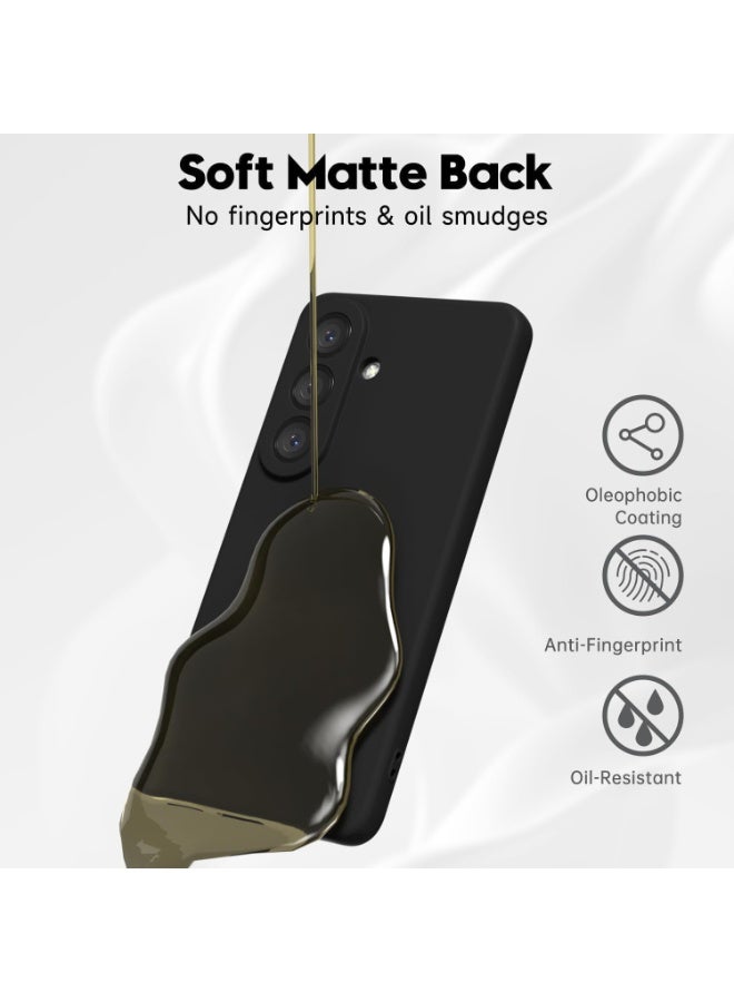 Silicone case for Samsung Galaxy S26 phone: Liquid silicone material with a soft texture - Slim case with a simple design suitable for shocks and slipping (Black, Samsung Galaxy S26) - Image 5