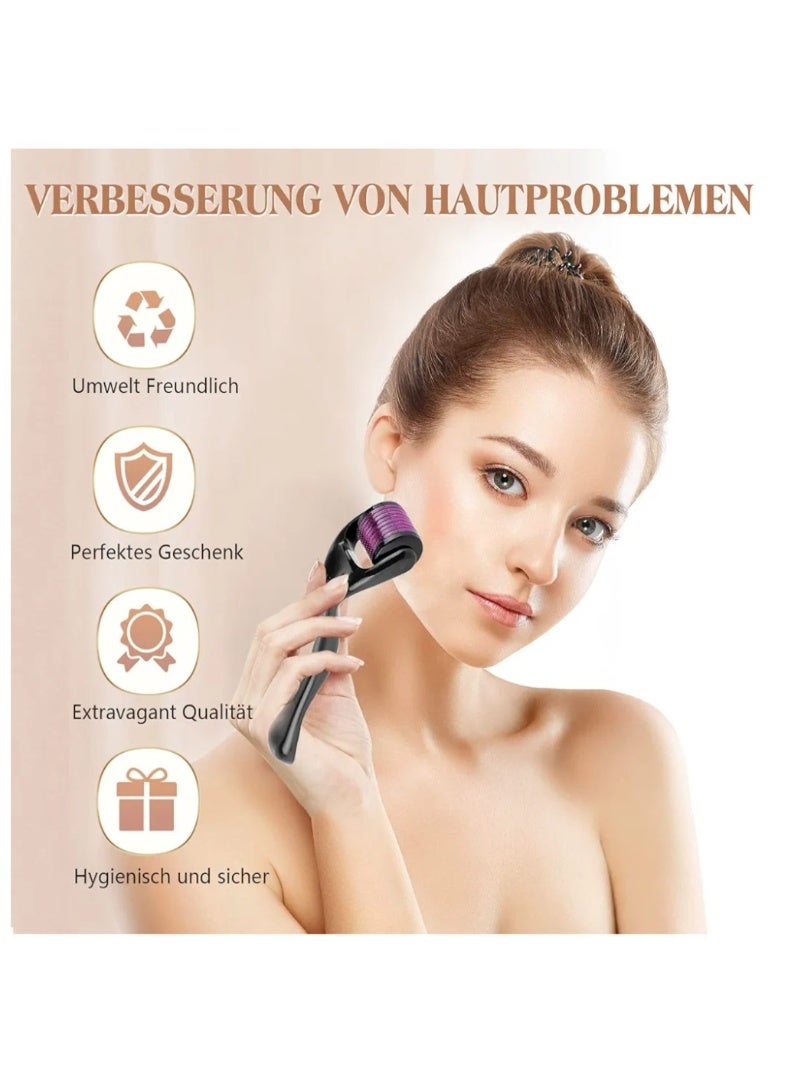 Skin Roller For Hair Growth - 540 Microneedle for Skin Care System for Women and Men, Ideal to Keep Your Skin Young and Radiant - Titanium Needle Roller for Face and Hair - Image 2