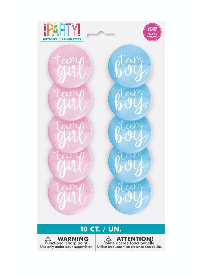 Unique Team Boy/Girl Gender Reveal Badge - Image 1