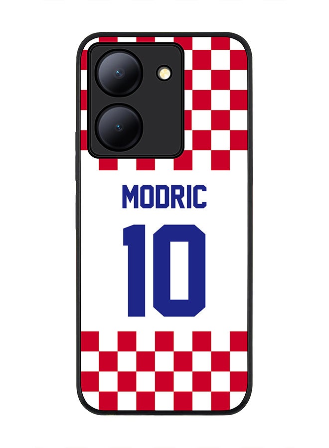 Stylizedd Rugged Black Edge case for Vivo Y27s/ Vivo Y27 5G,Slim fit Flexible Cover - Football Team - Croatia, Player Name - Modric - Image 1