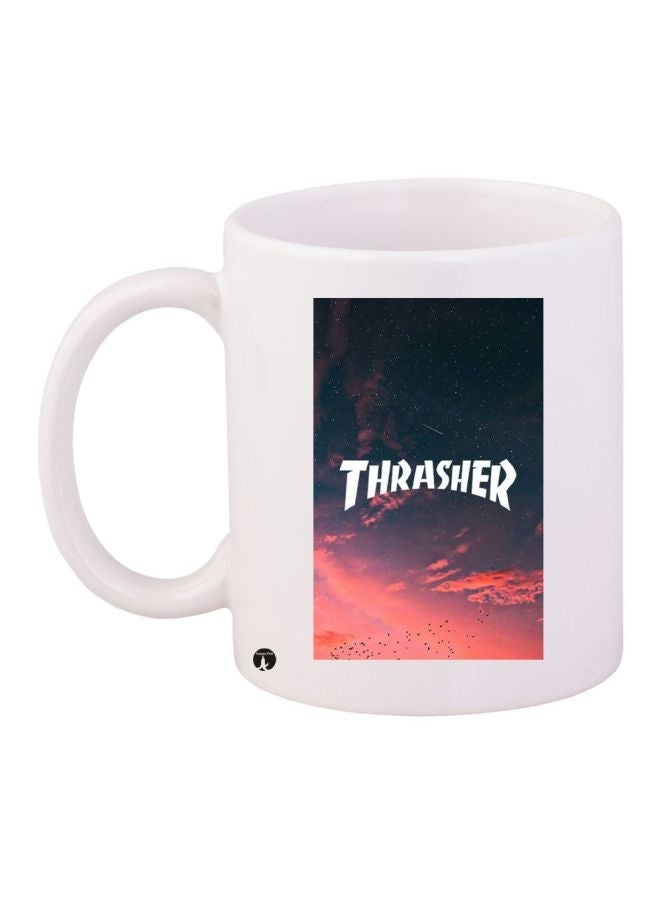 RYN Thrasher Printed Coffee Mug White/Blue/Pink 11ounce