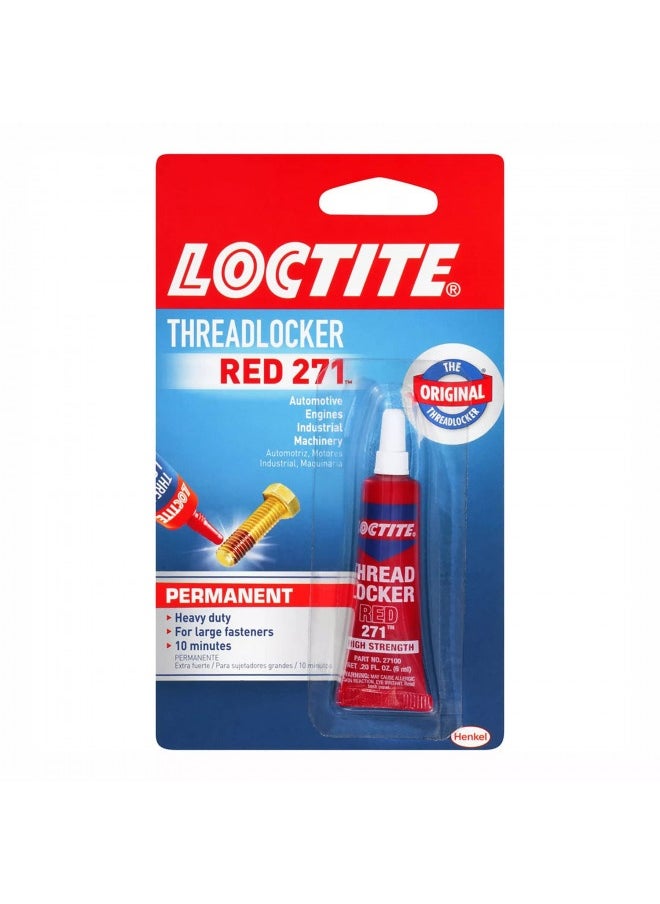 Loctite Threadlocker Red 271 Red 0.2 Fl Oz, 1 Tube