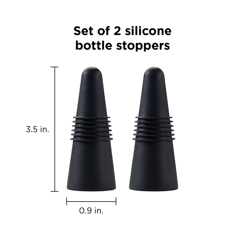 Rabbit Wine Stoppers and Beverage Bottle Stoppers, Silicone Set of 2 - Image 2