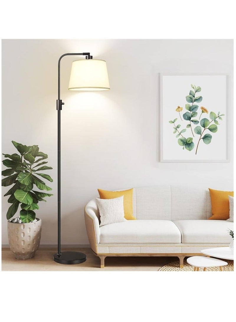 عربست ابجوره طويله قابل للتعتيم، مصباح ارضي على شكل قوس، اضاءه ارضيه حديث قائم مع غطاء لغرفة المعيشة غرفة نوم مكتب غرفة الطعام، مصباح LED متضمن - Image 1