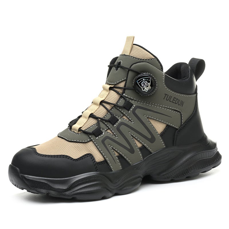 Mesh Fly-Woven Labor Protection Shoes, New Summer Breathable Work Shoes, Safety Protective Shoes, Anti-Smash And Puncture-Proof Labor Protection Shoes - Image 1