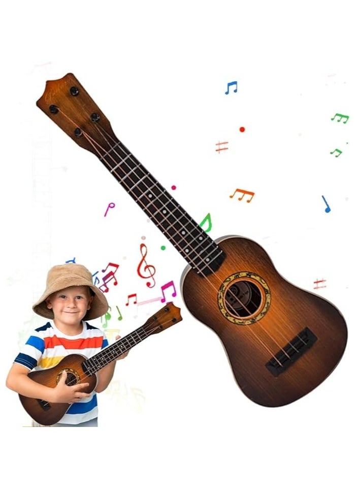 UKR - UKR 23-Inch 4-String Wooden Guitar for Kids 3+ – Brown Beginner Music Toy, Educational Musical Instrument for Toddlers, Early Learning Toy for Children - Image 1