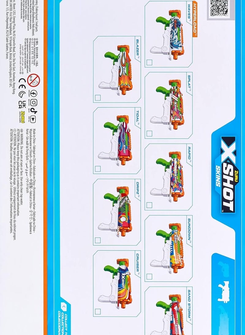Water Skins Hyperload Fast Fill - Action Aiming Game For Kids, Teen, Adults Boys & Girls, Outdoor Holiday Activities, Gifts For Kids Ages 8+