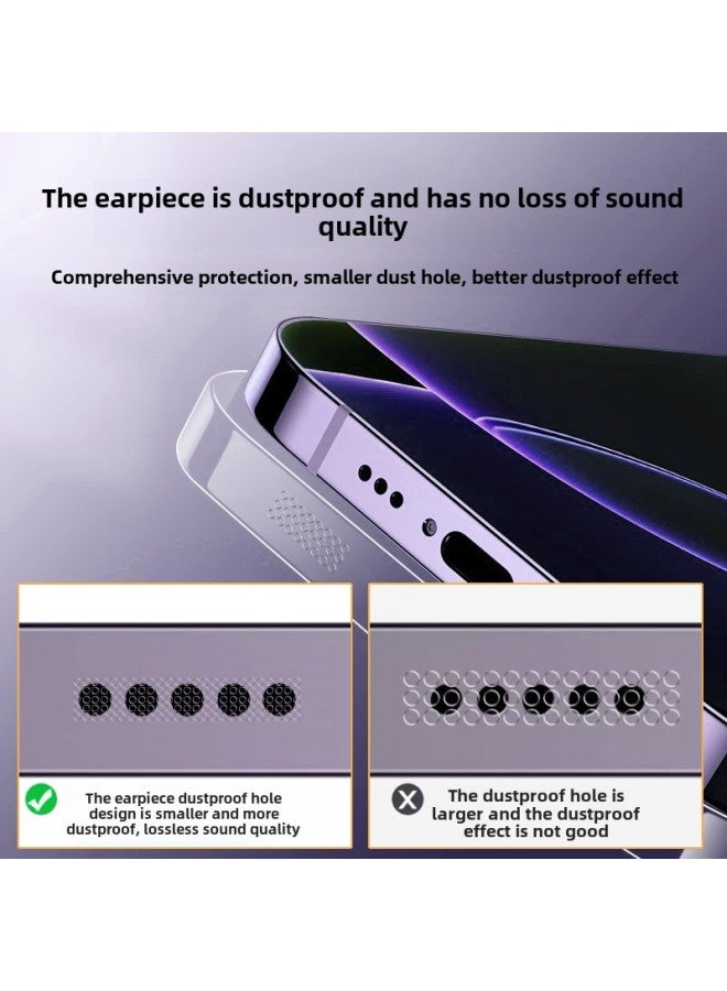 Suitable For Apple 16proMax Earpiece Dust-proof Frame Film IPhone15plus Mobile Phone Side All-inclusive Hydraulic Film-Color:Frosted Dustproof Four Peripheral Frame Hydrogel Film-Size:Apple 14plus Dustproof Frame Film  - Image 3