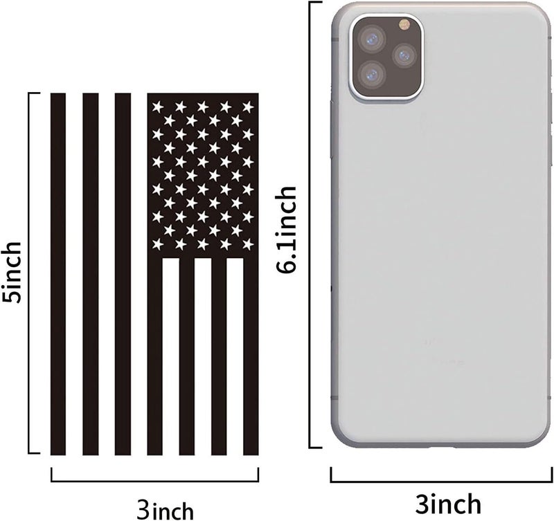 CREATRILL Matte Black American Flag Decal Sticker - Image 4