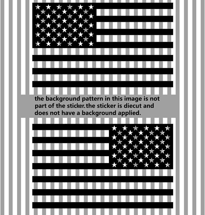 CREATRILL Matte Black American Flag Decal Sticker - Image 2