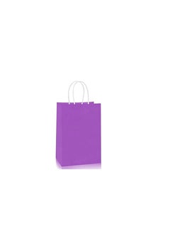 MARKQ [Pack of 24] Kraft Paper Bag (Purple, 22 x 16 x 8 cm)  - Image 1