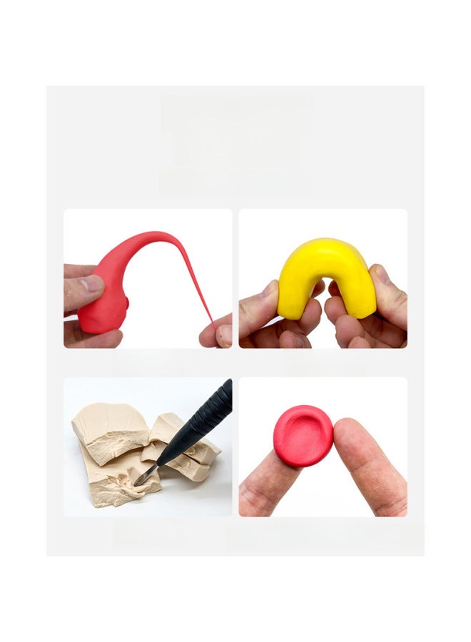 Soft Clay 500g Children's Handmade Diy Toys Colored Clay Clay Handmade Primary School Students Special Safe And Non-toxic-Color:Big Red 500g (R04)  - Image 3