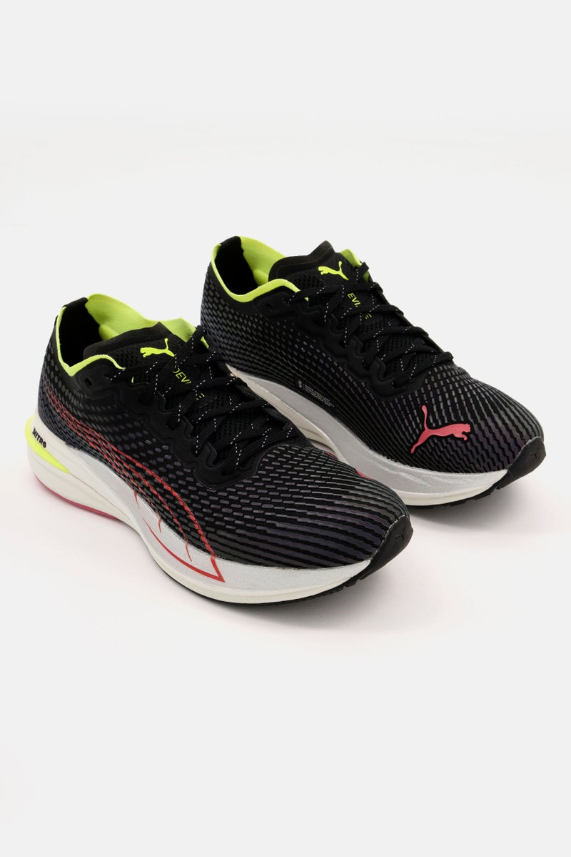 PUMA Women Lace Up Deviate Nitro WTR Running Shoes, Black - Image 1