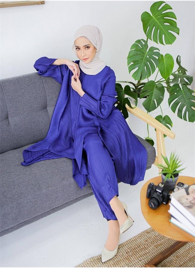 Loquat Fashion Pleated Irregular Two Piece Set 