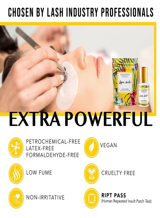 Lyon lash غراء تمديد الرموش القوي الإضافي - غراء ليون 5 مل | وقت جفاف 1-2 ثانية | احتفاظ لمدة 6-8 أسابيع | لوازم لاصقة سوداء للاستخدام المهني - Image 4