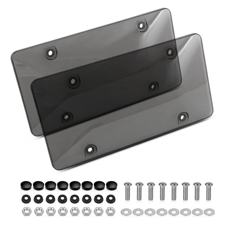 قطعتان من محافظ لوحة الترخيص، إطارات لوحة ترخيص غير قابلة للكسر مع أغطية براغي، غطاء لوحة ترخيص للسيارات والشاحنات - Image 5