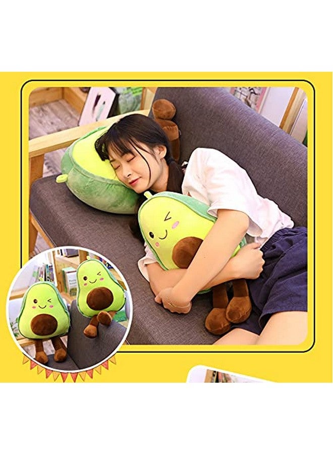 XIAOHONG 23.6 Inch Large Avocado Fruit Soft Plush Toy Furry Stuffed Toy Avocado Plush Doll Cute Toy Avocado Stuffed Pillow Kawaii Food Shaped Fruit Series Hugging Pillow For Kids - Image 5