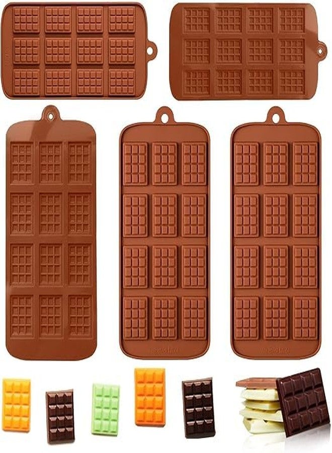 LEGACYCART Mini Waffle Chocolate Molds, 12-Cavity Break-Apart Thin Mini Chocolate Molds Silicone Non-Stick Reusable DIY Baking Molds Candy Protein and Engery Bar Silicone Mold (1 Pcs, Multi-Color) - Image 1