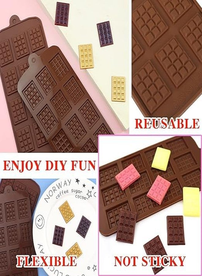 LEGACYCART Mini Waffle Chocolate Molds, 12-Cavity Break-Apart Thin Mini Chocolate Molds Silicone Non-Stick Reusable DIY Baking Molds Candy Protein and Engery Bar Silicone Mold (1 Pcs, Multi-Color) - Image 4