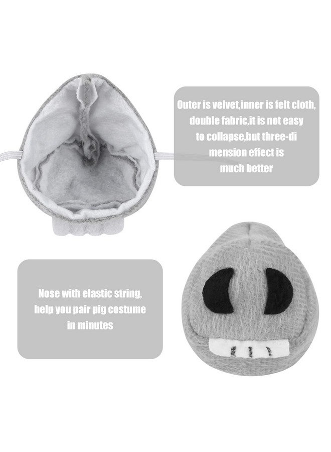 EVERMARKET 4 Pieces Donkey Costume Set Donkey Ears Headband Donkey Nose Tail and Bow Tie Animal Fancy Dress Donkey Costume Kit Party Accessories for Halloween,Birthday,Christmas,Cosplay Dress Up Party - Image 4