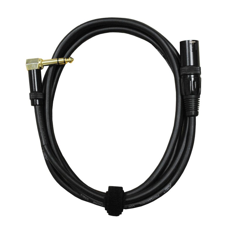 AUDIO 2000'S كابل صوت 2000s 1/4" TRS بزاوية قائمة إلى XLR ذكر 12 قدم E14112 - Image 1