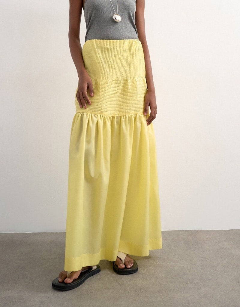 TOPSHOP Casual High Rise Tiered Crinkle Maxi Skirt - Image 3