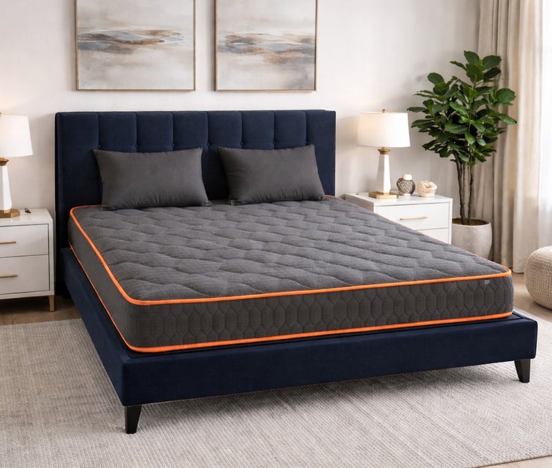 ريكسال هوم مرتبة Euro Quattro بارتفاع 20 سم بنظام الزنبركات الجيبية المنفصلة مع فوم ميموري مبرد بالجل، درجة صلابة متوسطة لراحة متوازنة وتخفيف الضغط – مقاس كينج ممتد 210 × 180 سم - Image 2