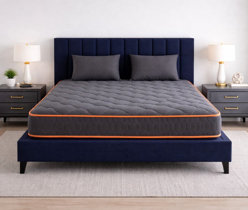 ريكسال هوم مرتبة Euro Quattro بارتفاع 20 سم بنظام الزنبركات الجيبية المنفصلة مع فوم ميموري مبرد بالجل، درجة صلابة متوسطة لراحة متوازنة وتخفيف الضغط – مقاس كينج ممتد 210 × 180 سم - Image 1