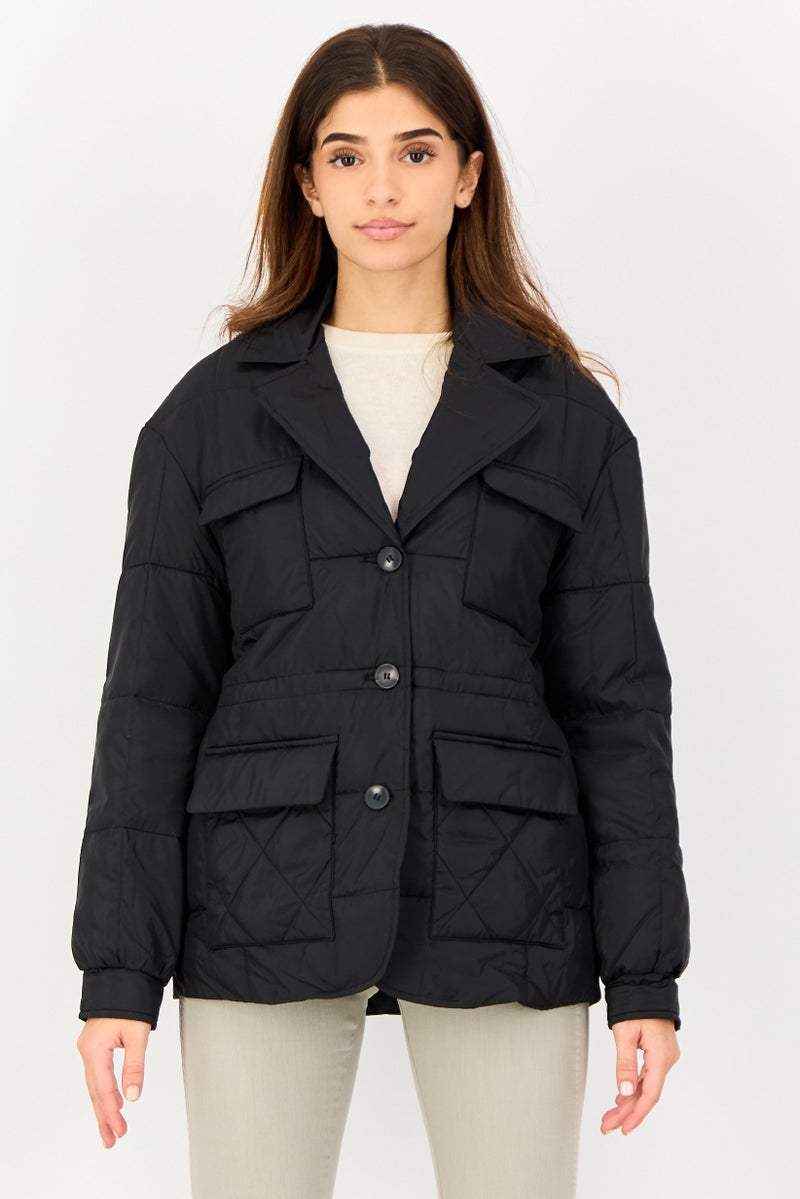 Andrew Marc Women Quilted Puffer Jacket, Black - Image 1
