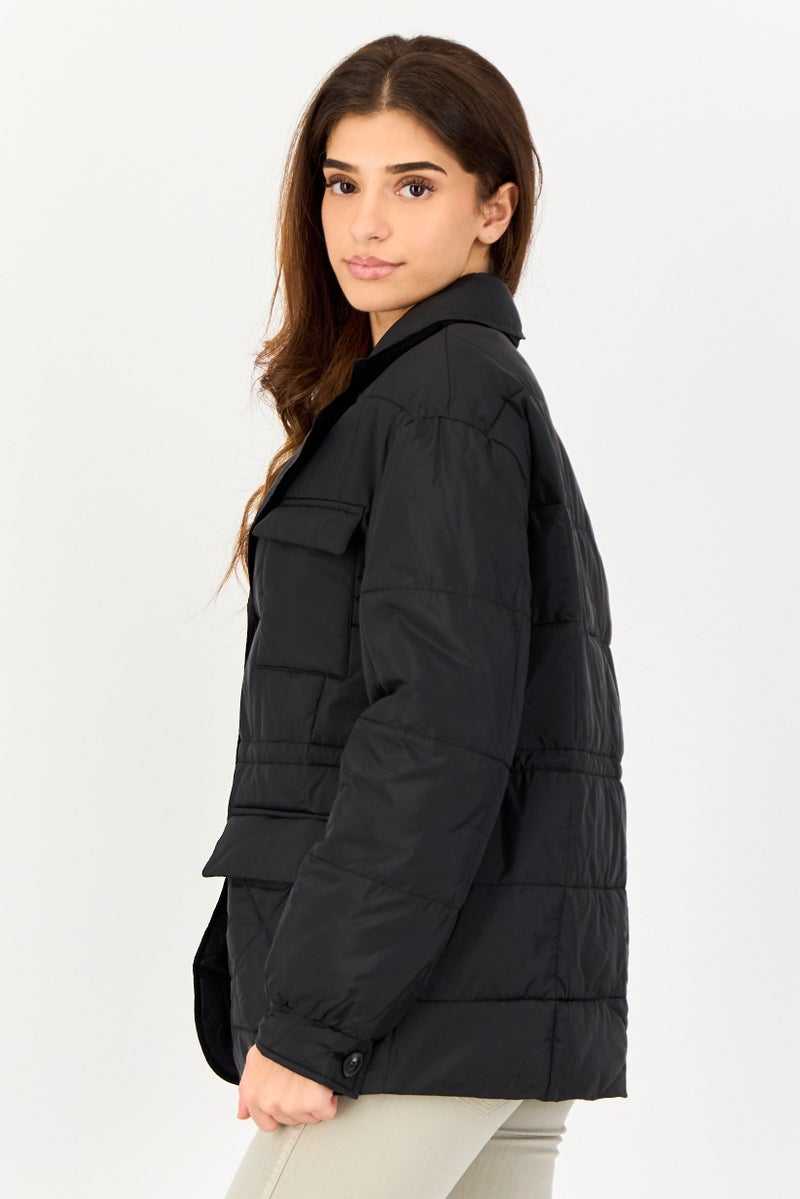 Andrew Marc Women Quilted Puffer Jacket, Black - Image 3