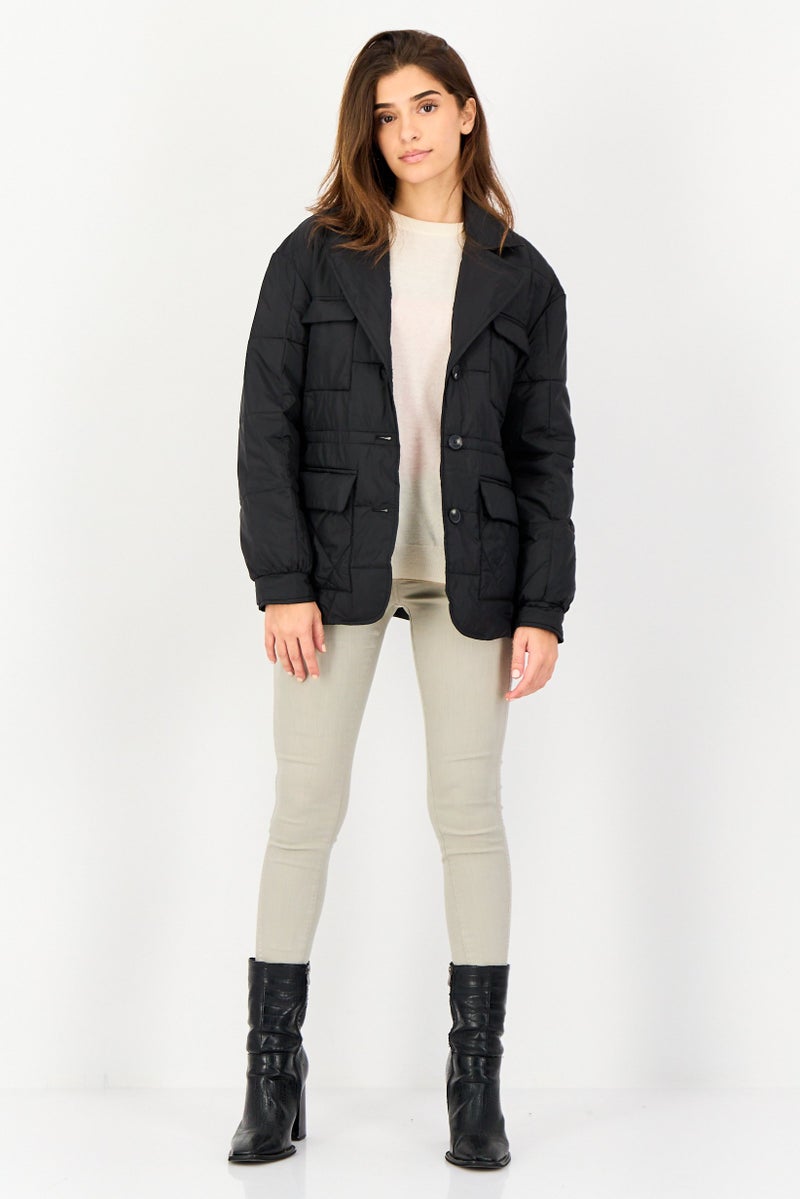 Andrew Marc Women Quilted Puffer Jacket, Black - Image 2