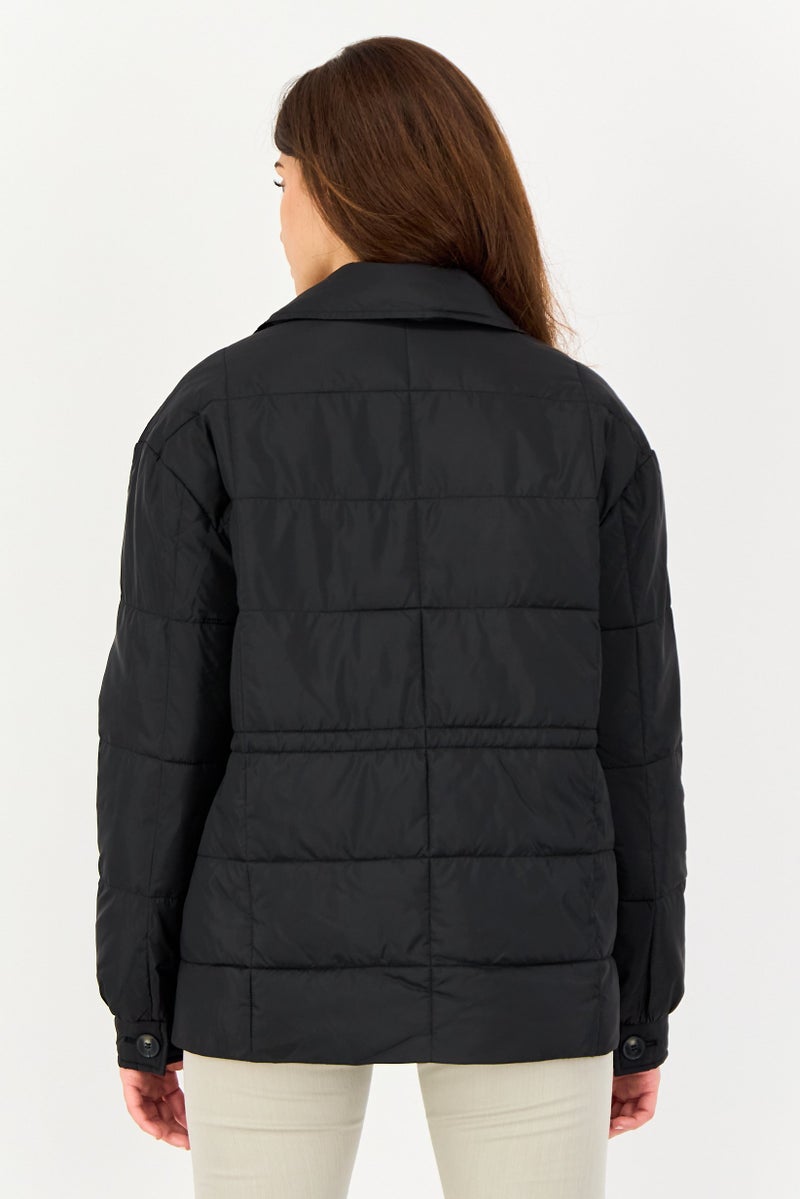 Andrew Marc Women Quilted Puffer Jacket, Black - Image 4
